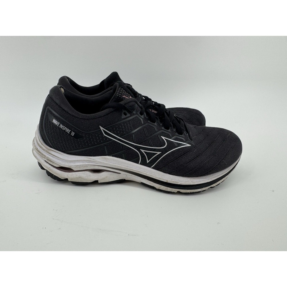 Mizuno Womens Wave Inspire 18 411360 EYEY‎ Black Running Shoes Sneakers Size 8.5